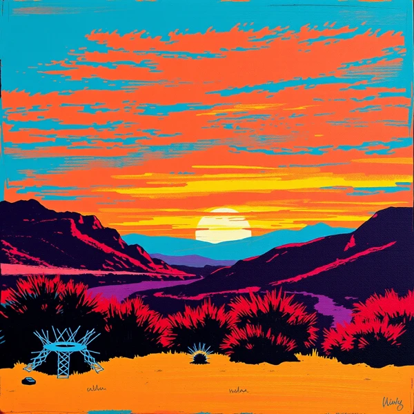 Sunset Over Painted Desert