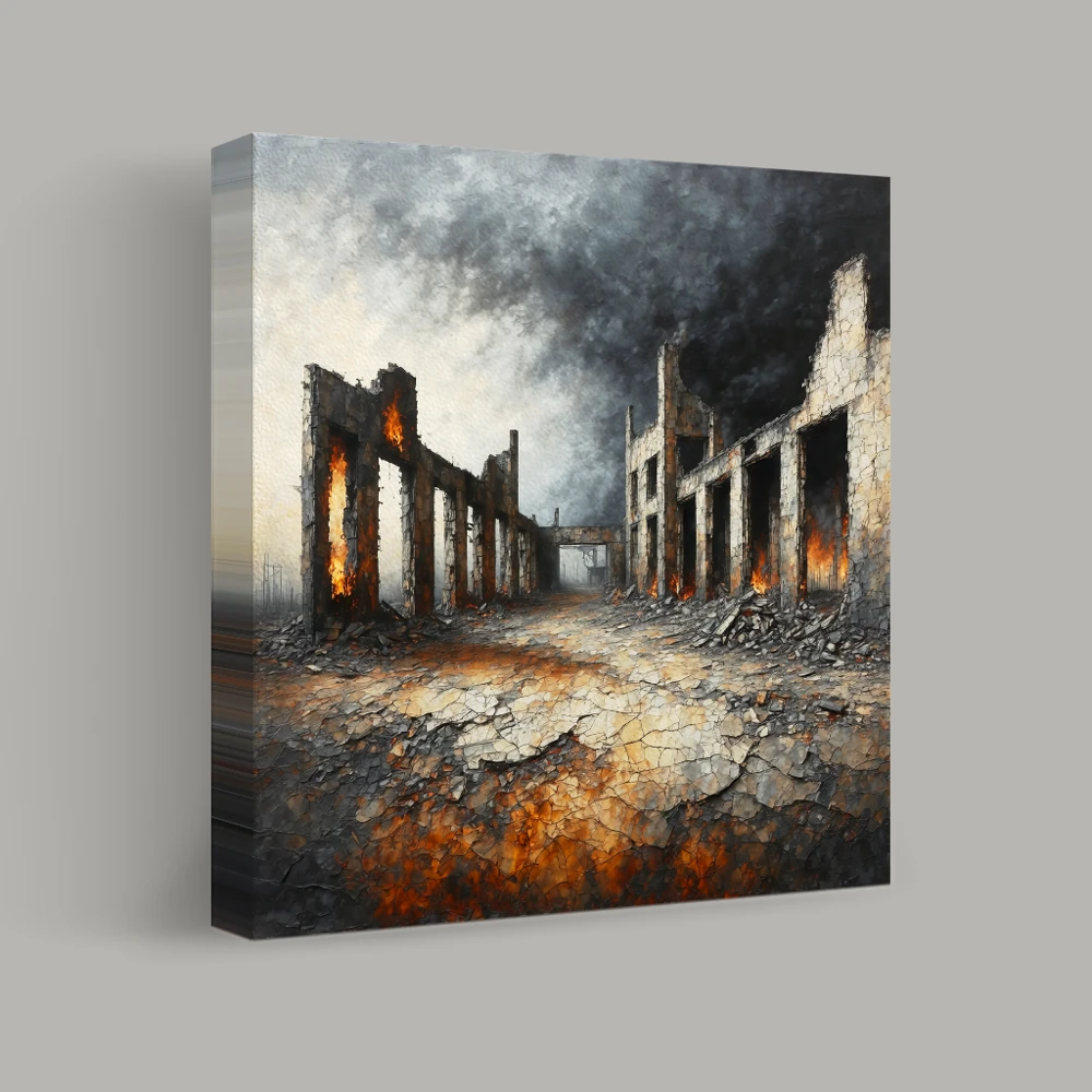 Ruins of Ash and Flame — canvas