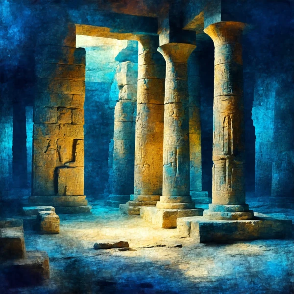 Shadows of Ancient Columns view 2