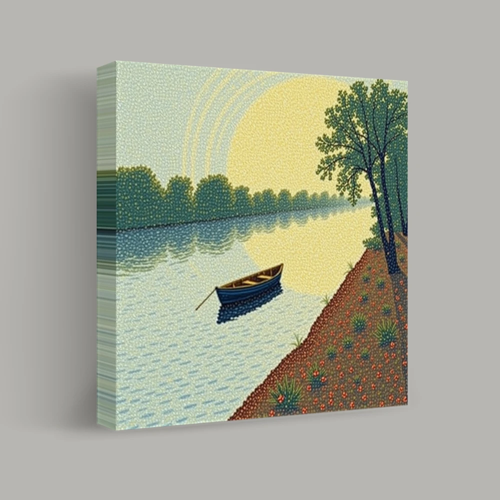 Serenity By The Riverside — canvas