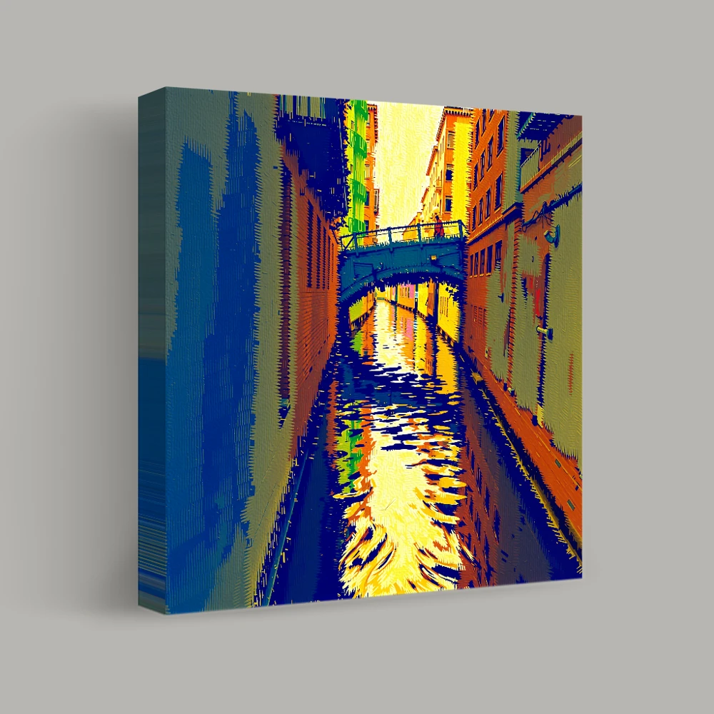Reflections of Colorful Venice — canvas