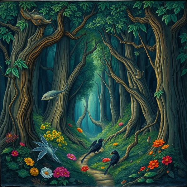 Pathway Through Enchanted Woods
