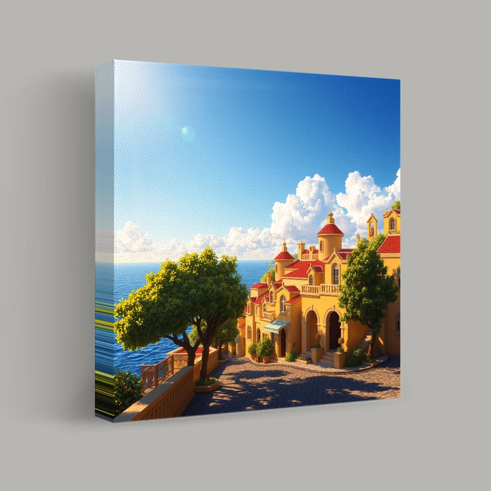 Mediterranean Morning Glow — canvas