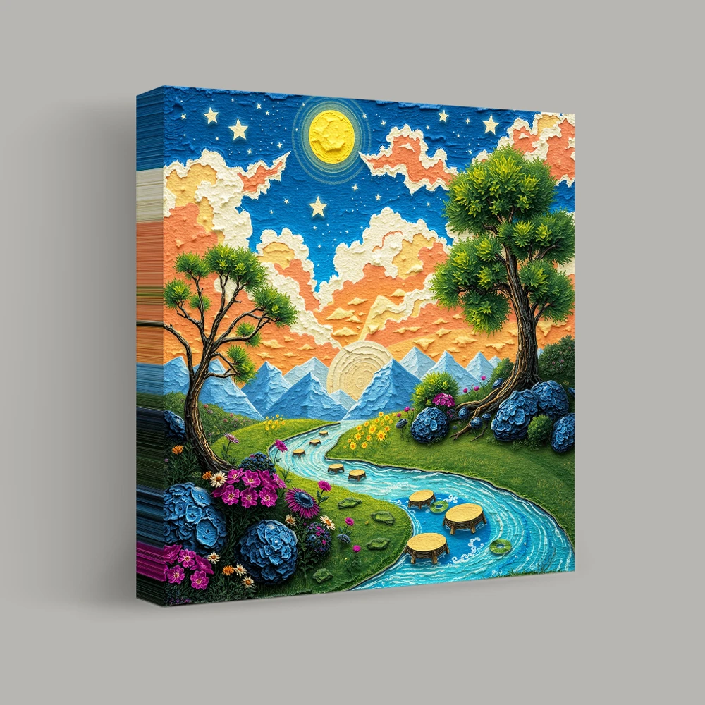 Whimsical Wonderland at Dusk — canvas