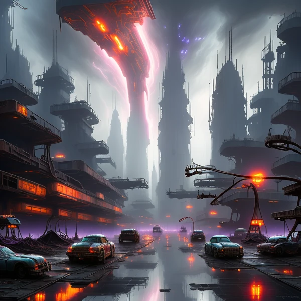 Neon Veins of the Future City