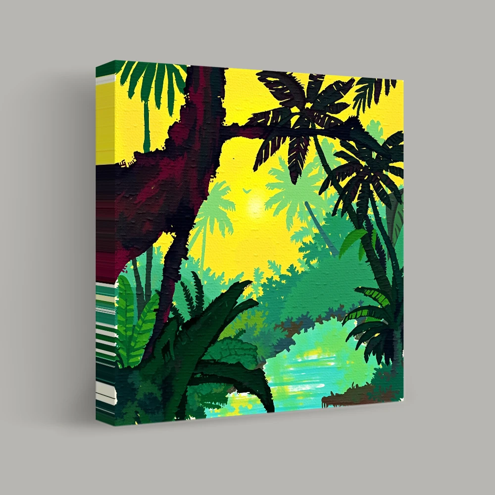 Zonovergoten Jungle Heiligdom — canvas