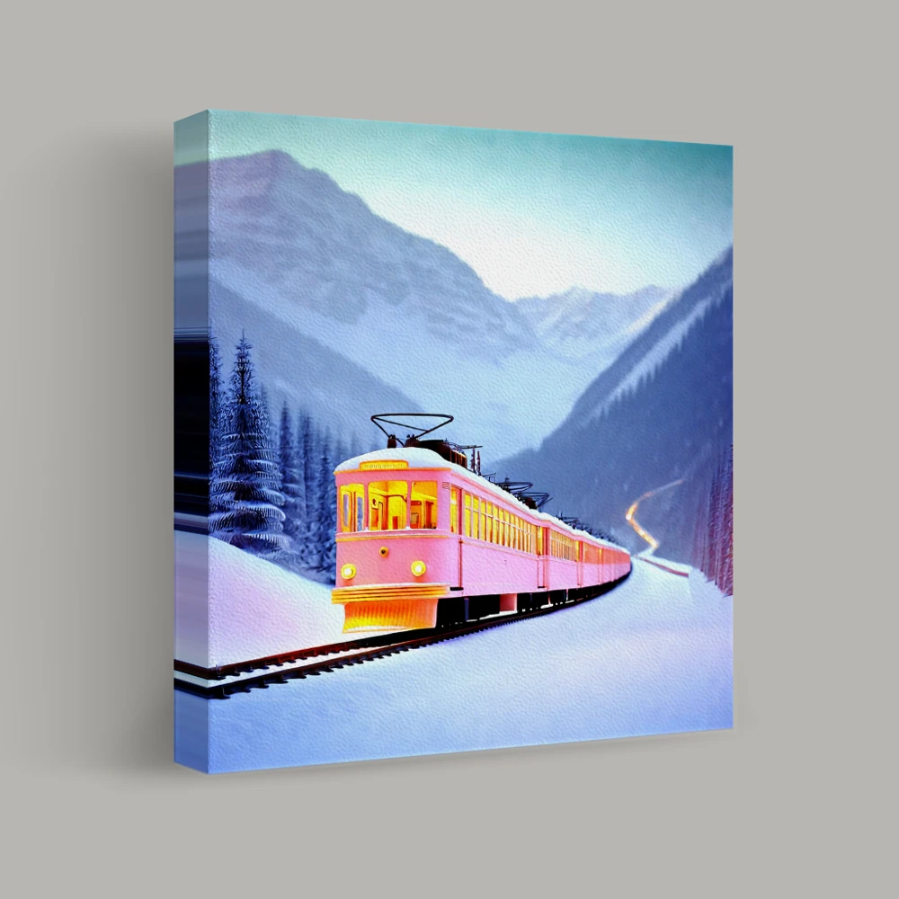 Journey Through the Winter Pass — canvas
