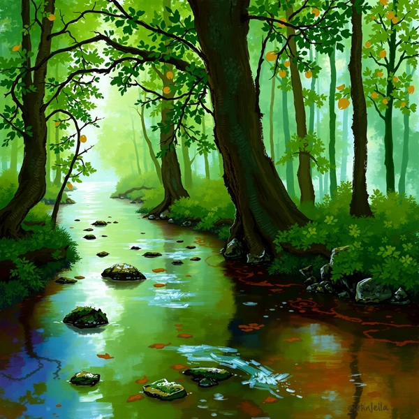 Serenity of the Woodland Stream