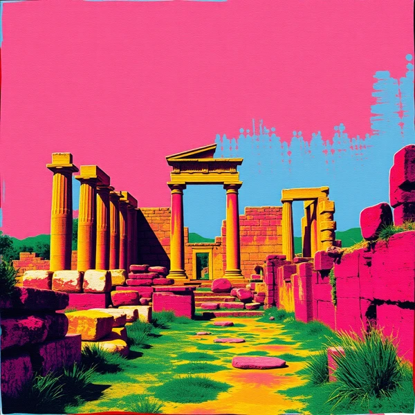 Neon Echoes of Antiquity