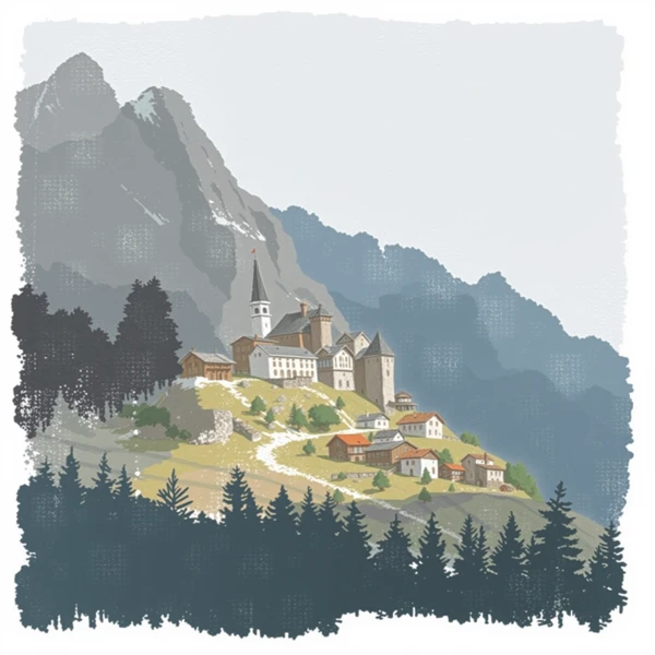Village Beneath the Peaks