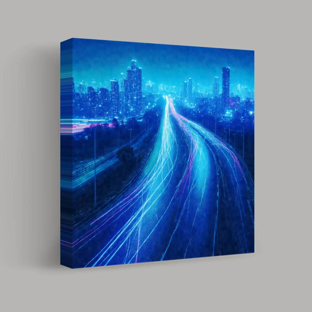 Neon Highways of Tomorrow — canvas
