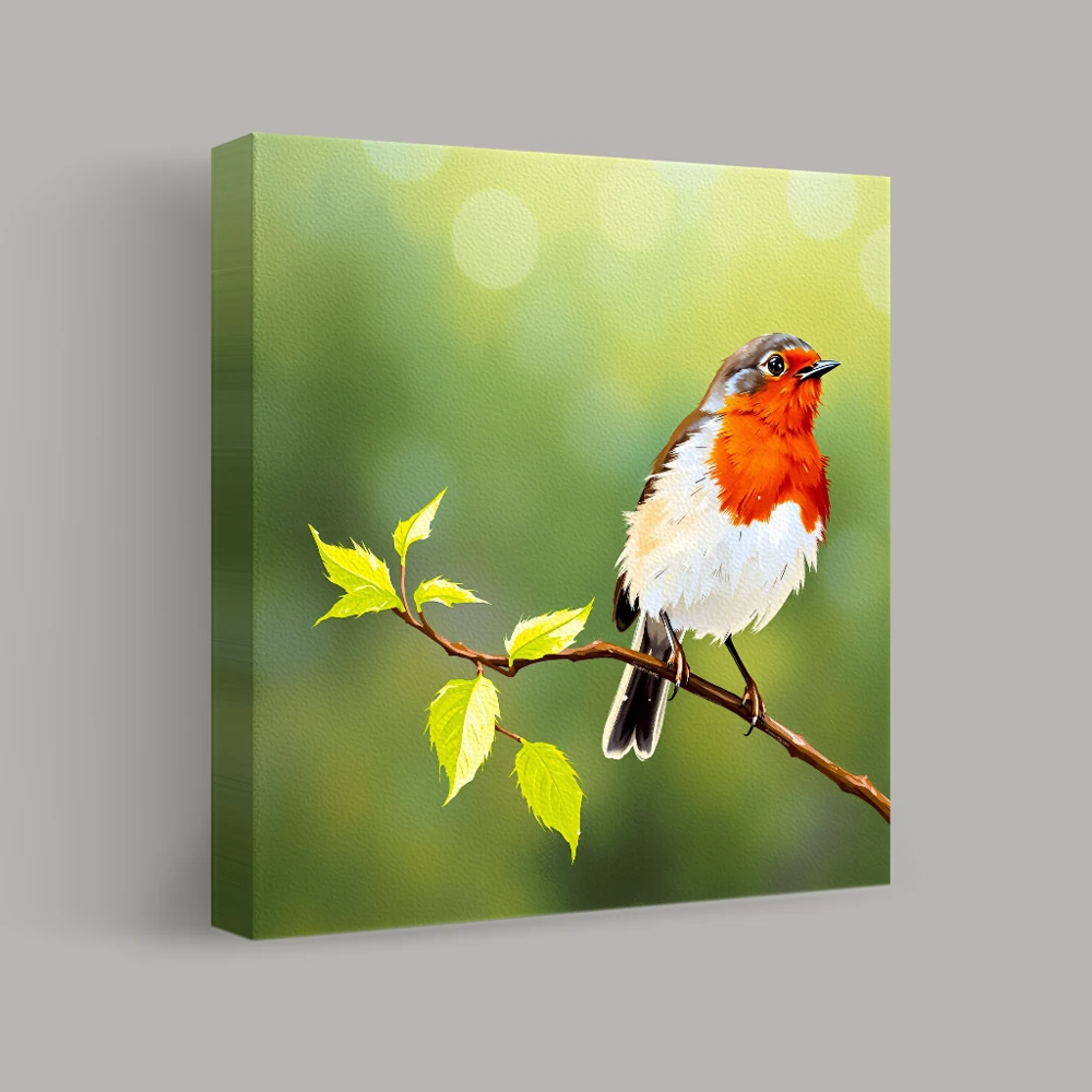 Perch Amidst Green — canvas