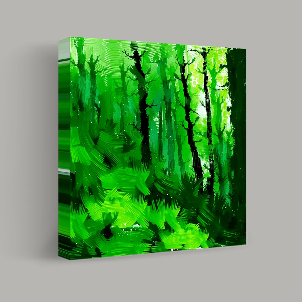 Verdant Whispers in the Forest — canvas