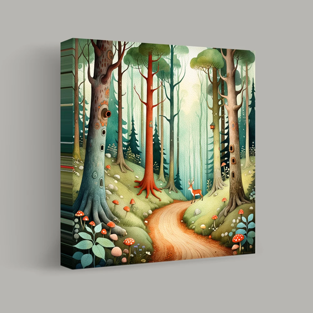 Enchanted Woodland Pathway — canvas