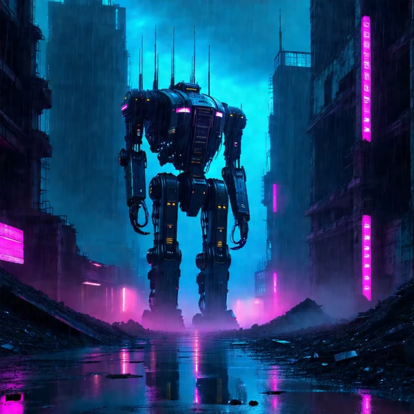 Sentinel of the Neon Horizon