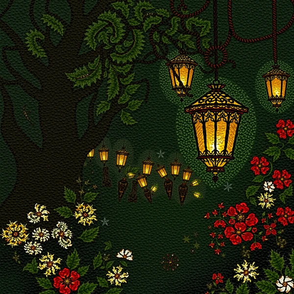 Lanterns in the Enchanted Garden
