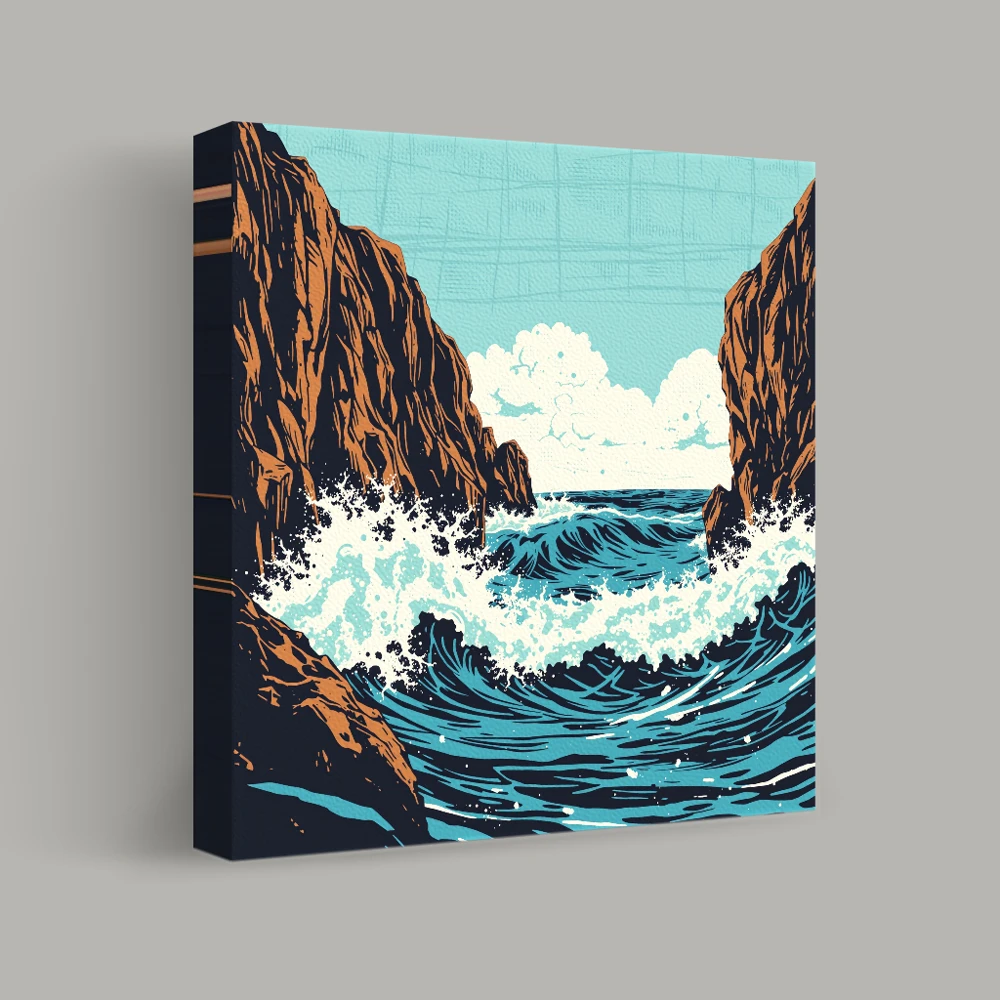 Roar of the Coastal Waves — canvas