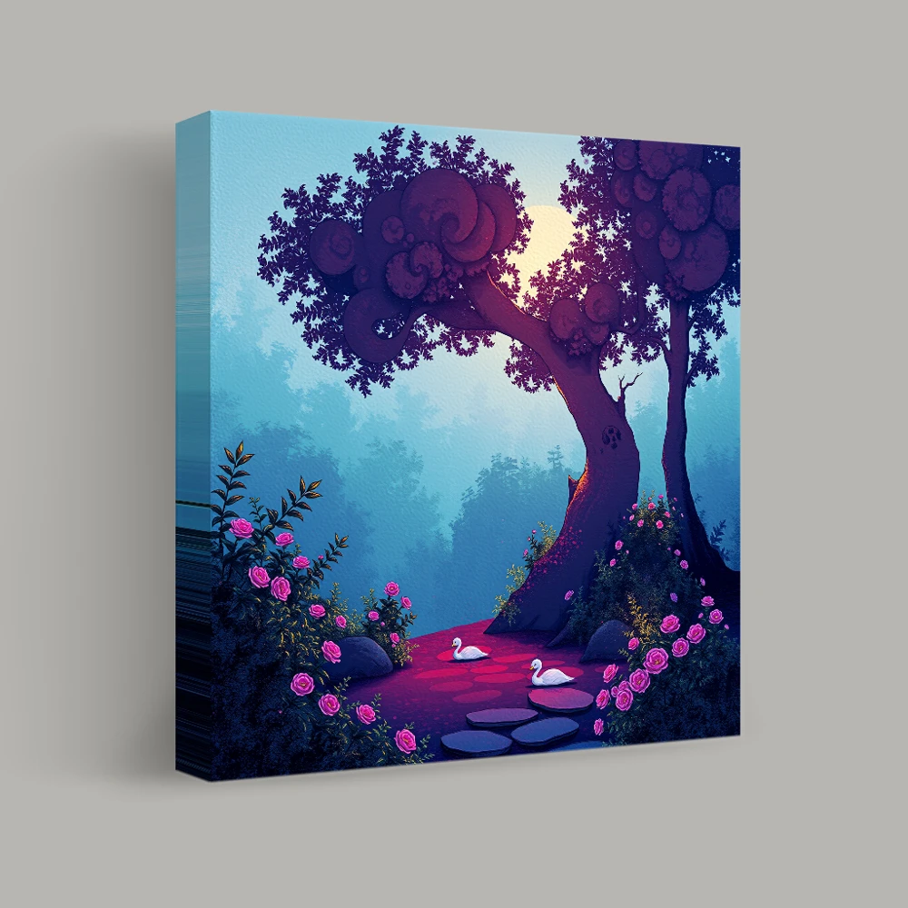 Twilight Garden Serenity — canvas