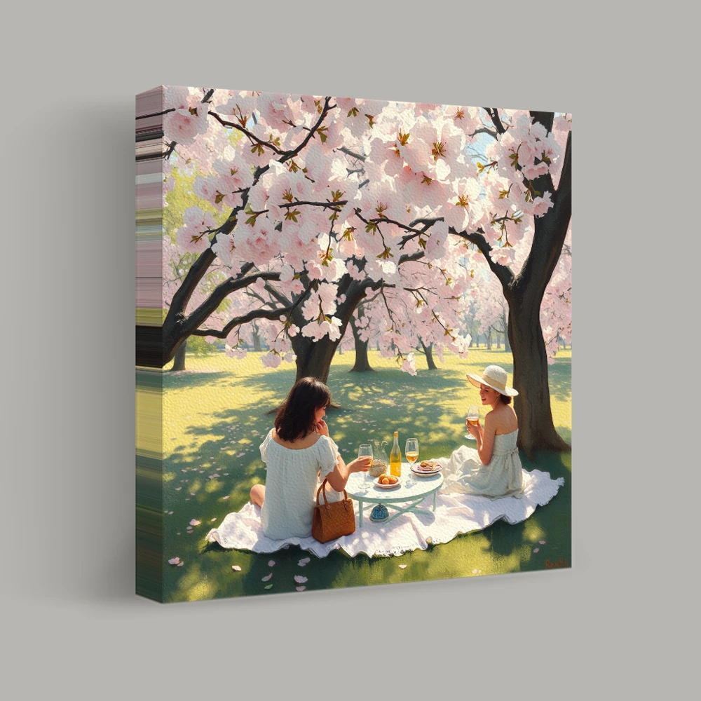 Beneath Blossoming Boughs — canvas