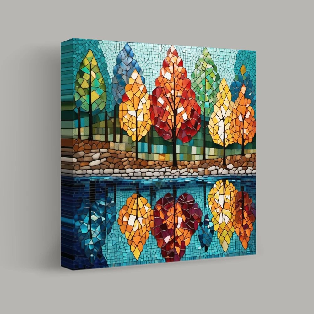 Riflessi vibranti dell'autunno — canvas