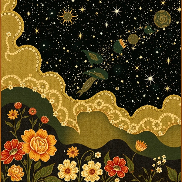 Celestial Garden Tapestry