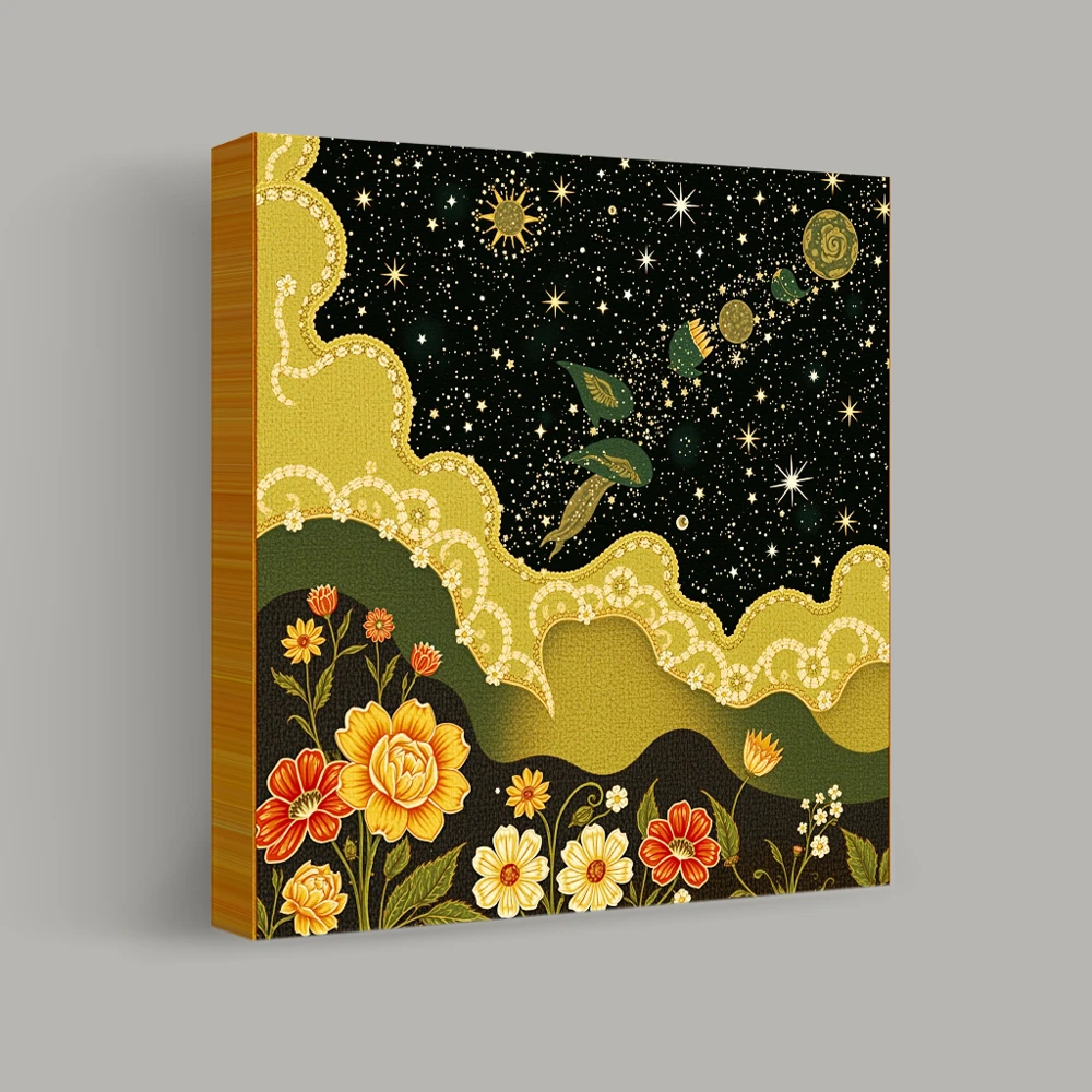 Celestial Garden Tapestry — canvas