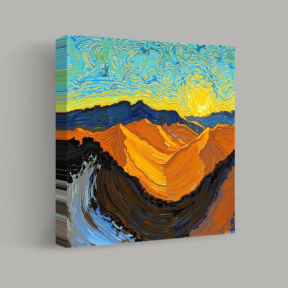 Swirling Sands and Celestial Skies — canvas