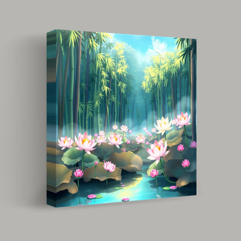 Serenity Amongst the Lotus — canvas