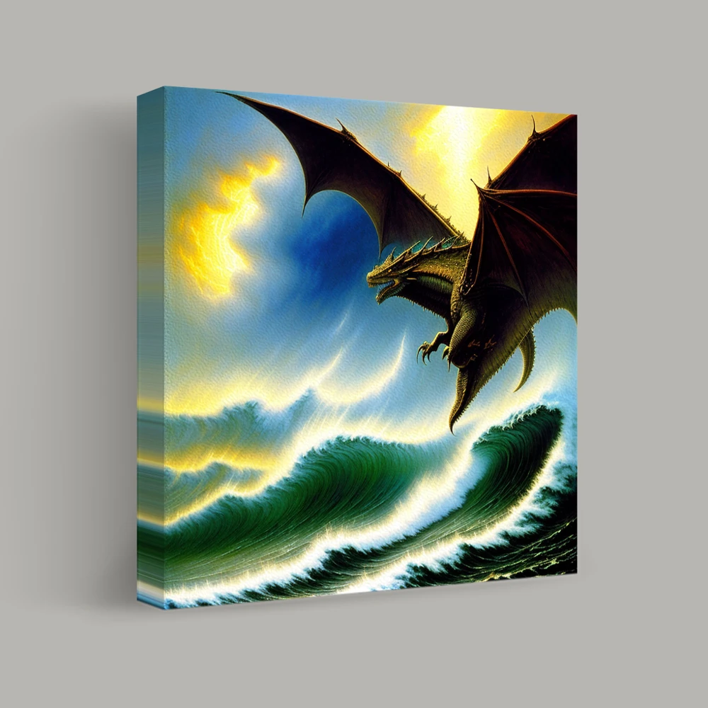 Dragon's Flight at Sea — canvas