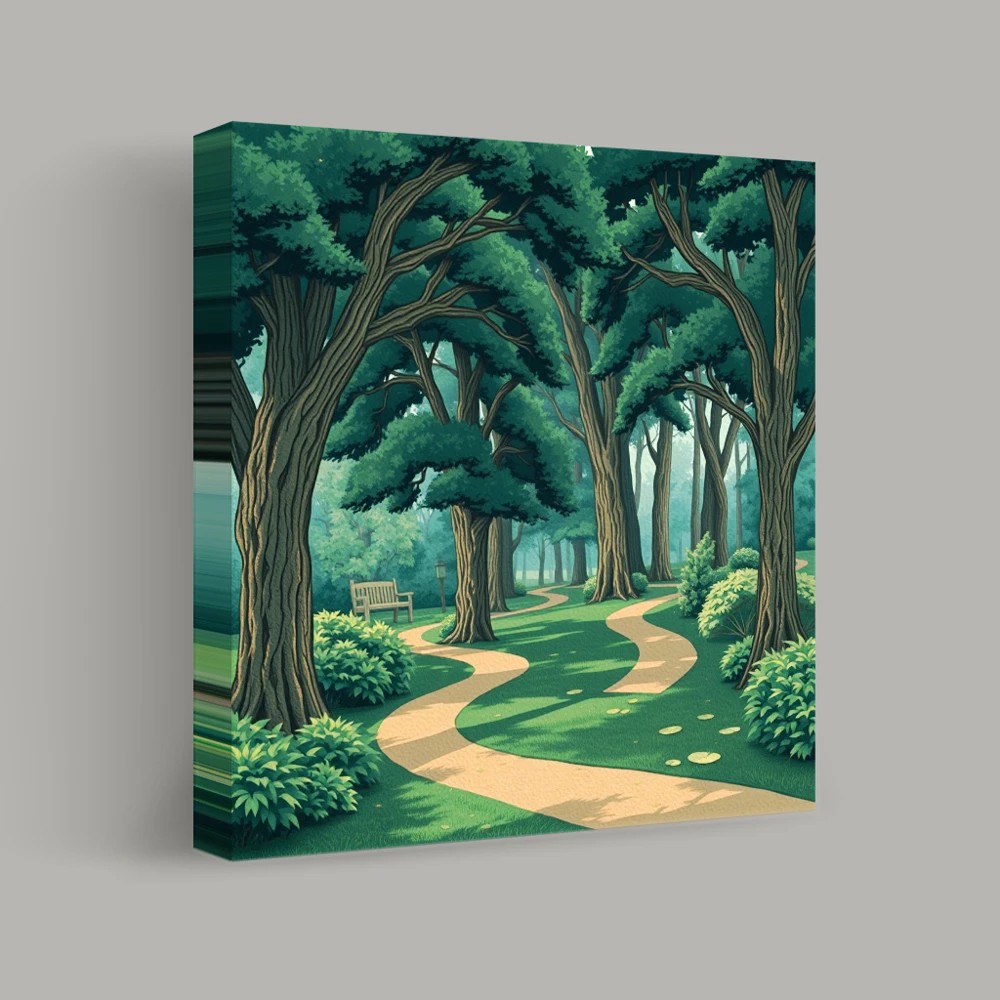 Pathway Through the Whispering Trees — canvas