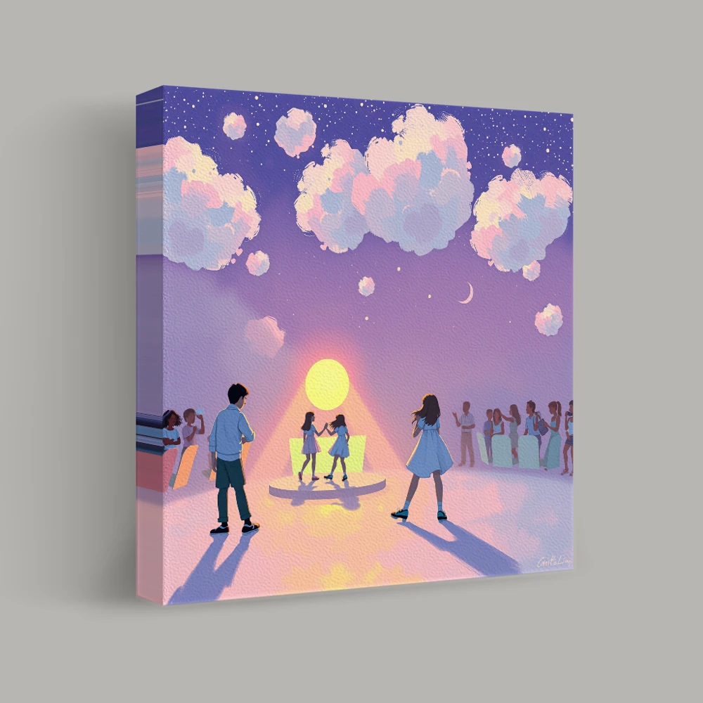 Under the Cosmic Spotlight — canvas