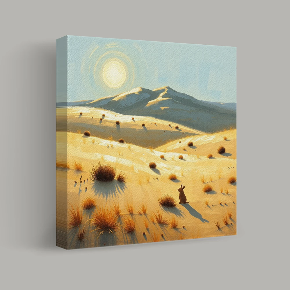 Solitude in the Sunlit Sands — canvas