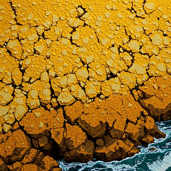 Fractured Earth at the Water's Edge