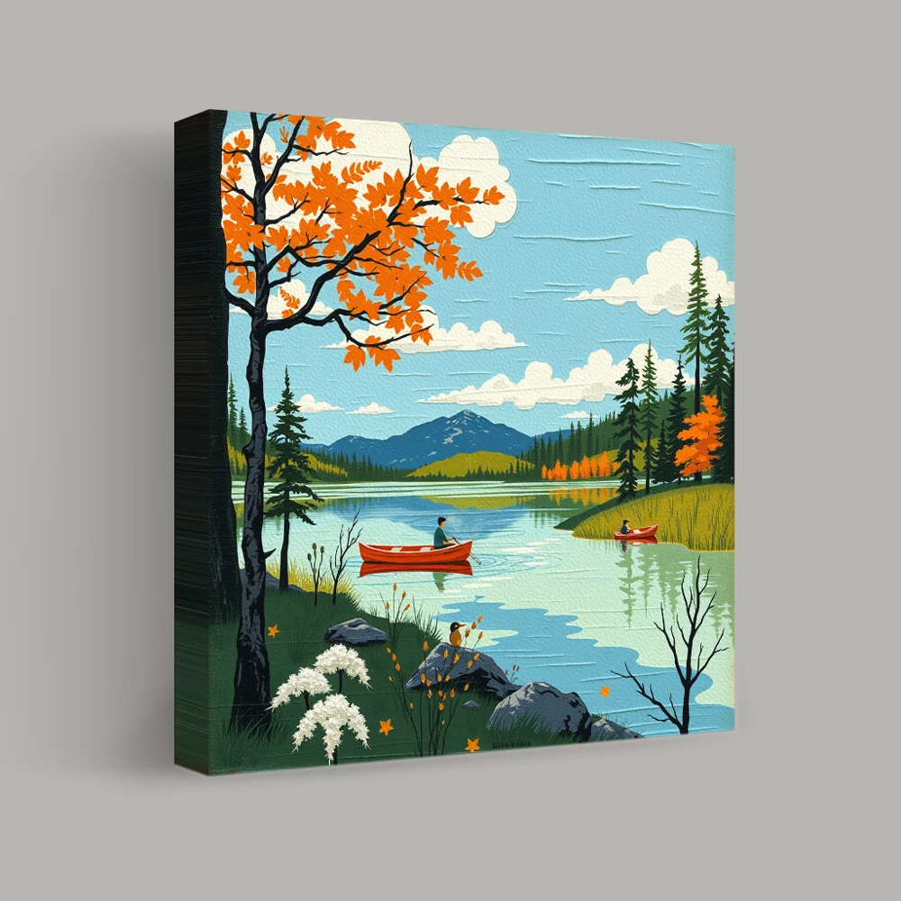 Autumn's Serene Embrace — canvas