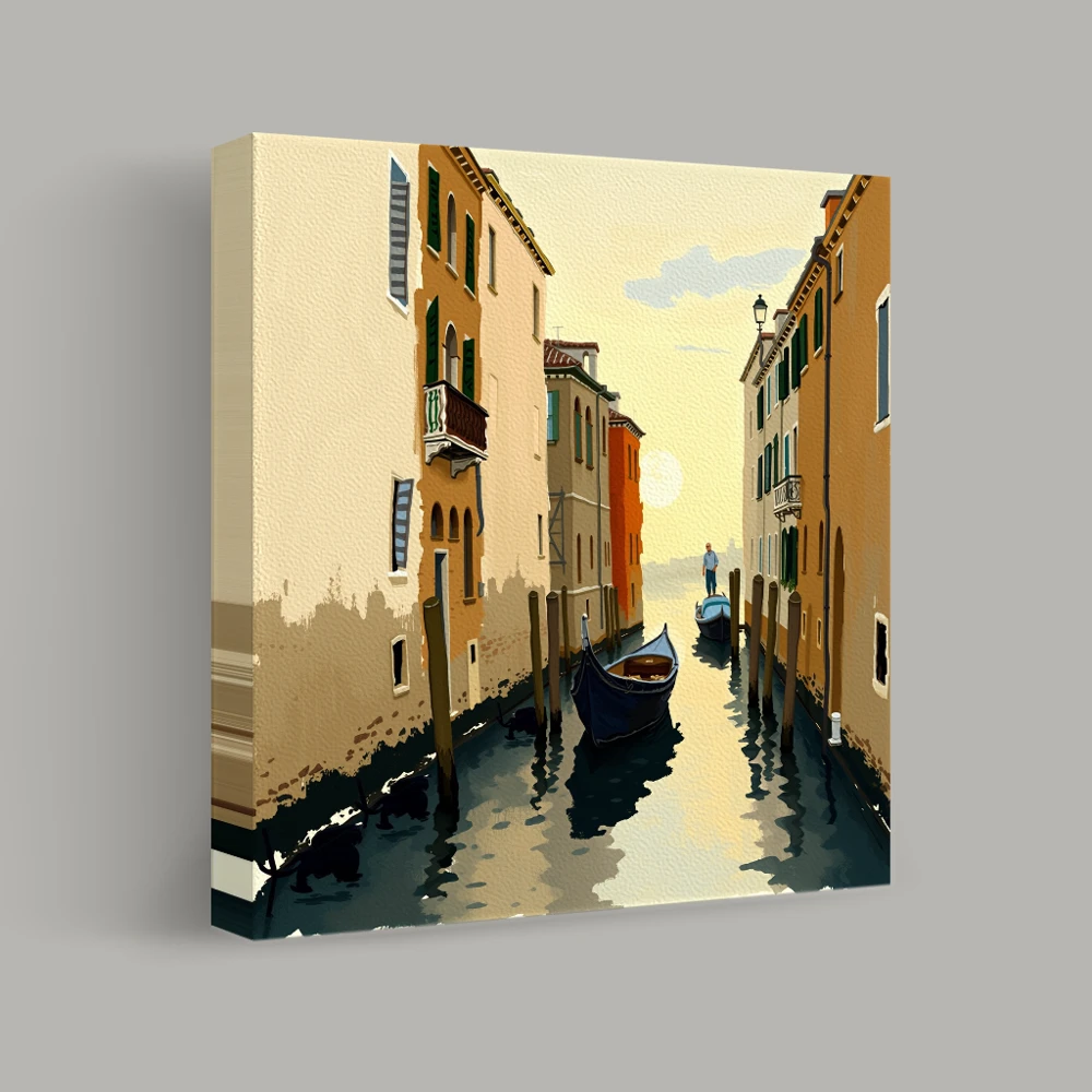 Sunlit Canals of Tranquility — canvas