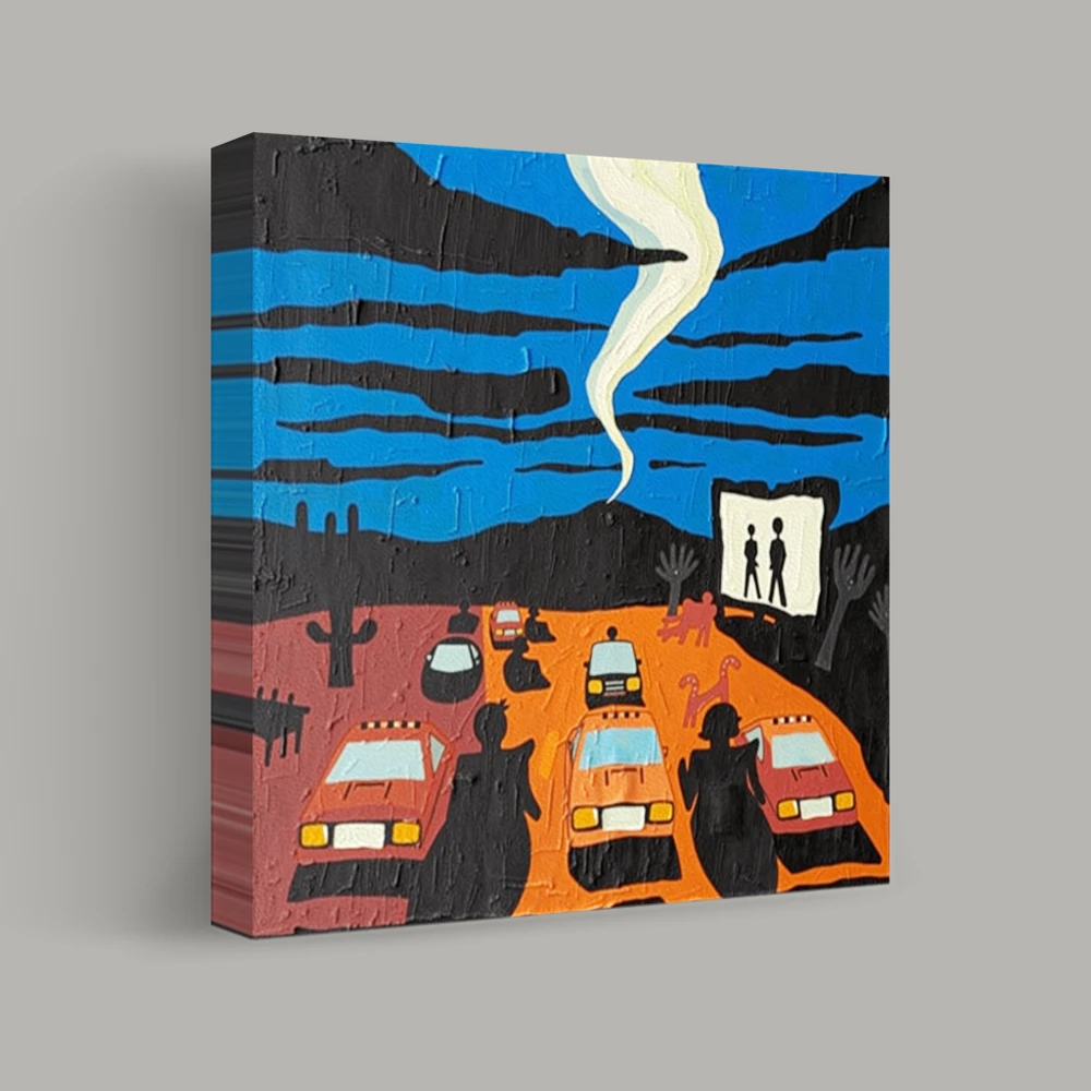 Desert Drive-In Mystery — canvas