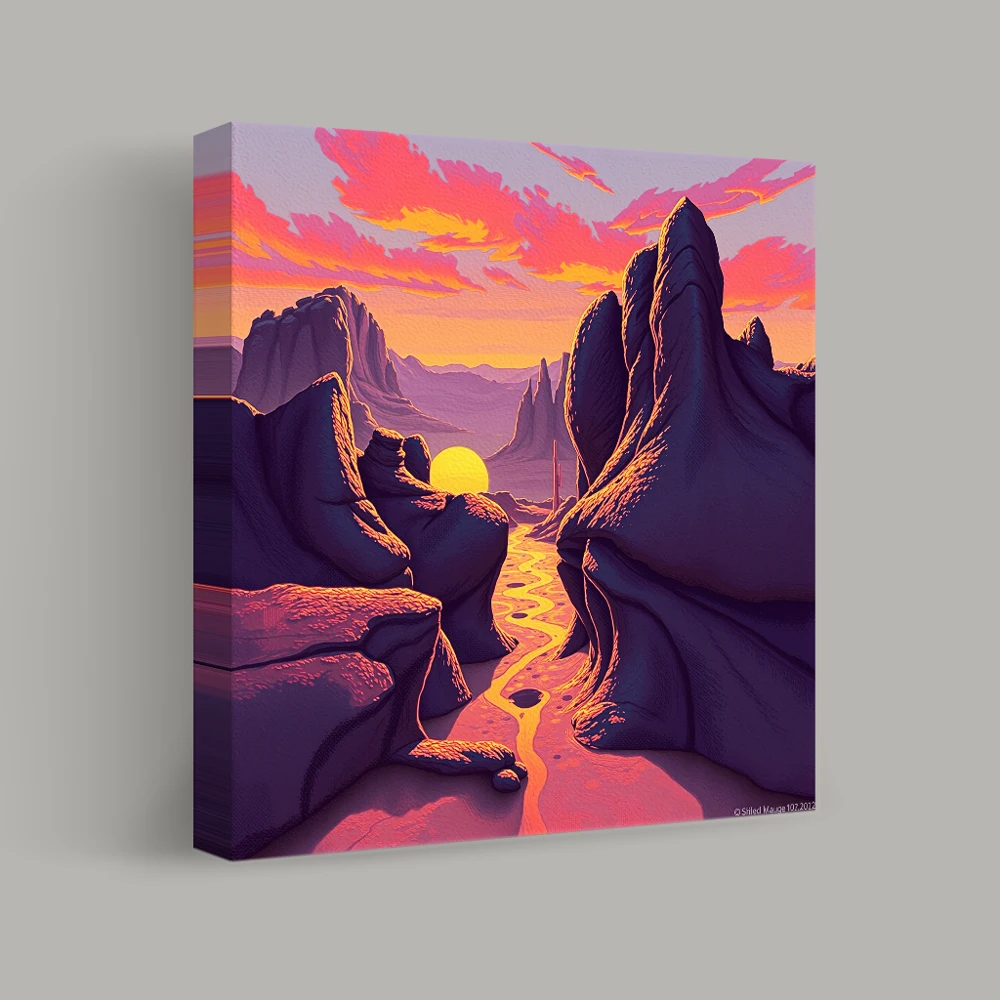 Sunset Over Alien Canyon — canvas