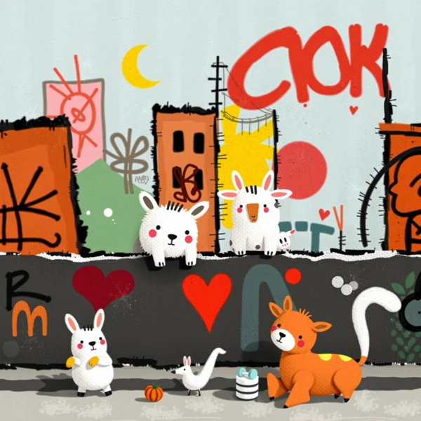 Playful Creatures and Urban Graffiti