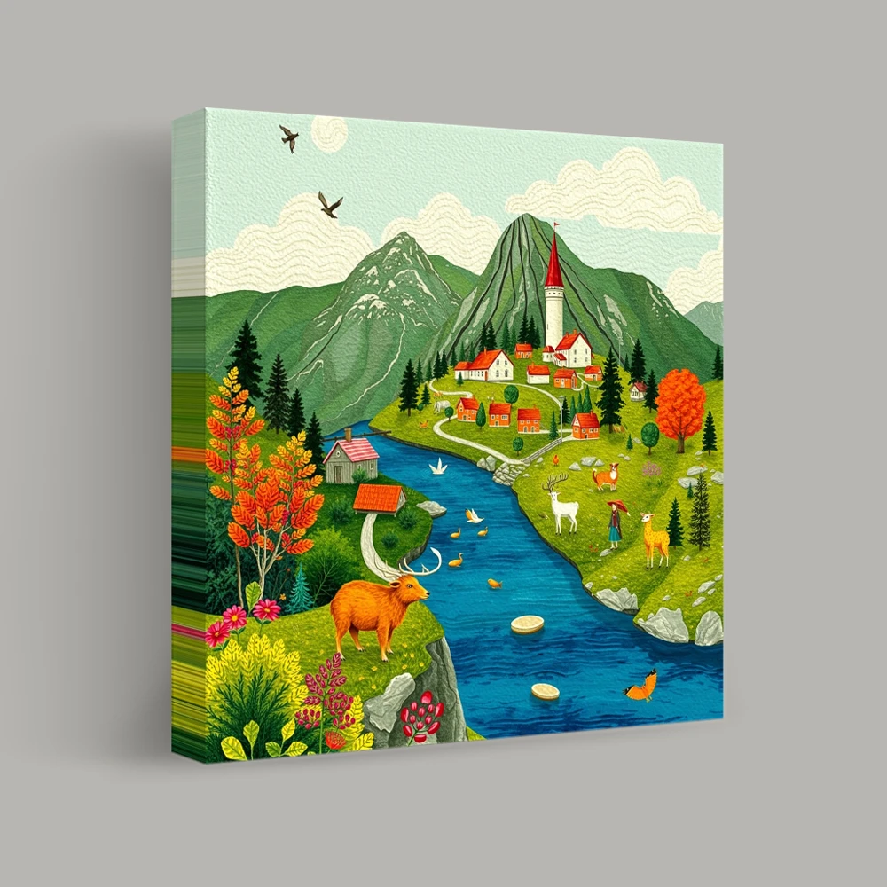 Serenity by the River — canvas