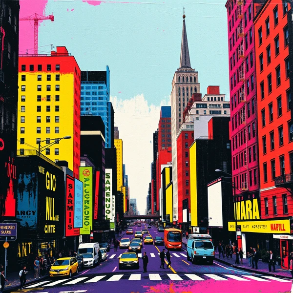 Urban Rhythms in Vivid Hues