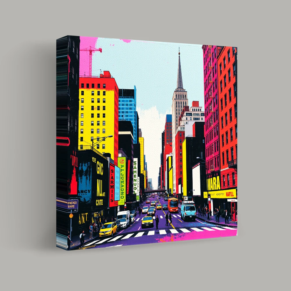 Urban Rhythms in Vivid Hues — canvas