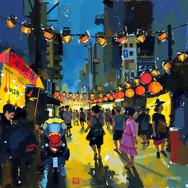 Lantern-lit Night Market Stroll