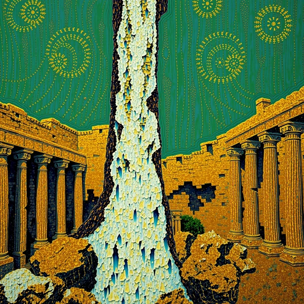 Cascade of the Ancient Ruins view 2