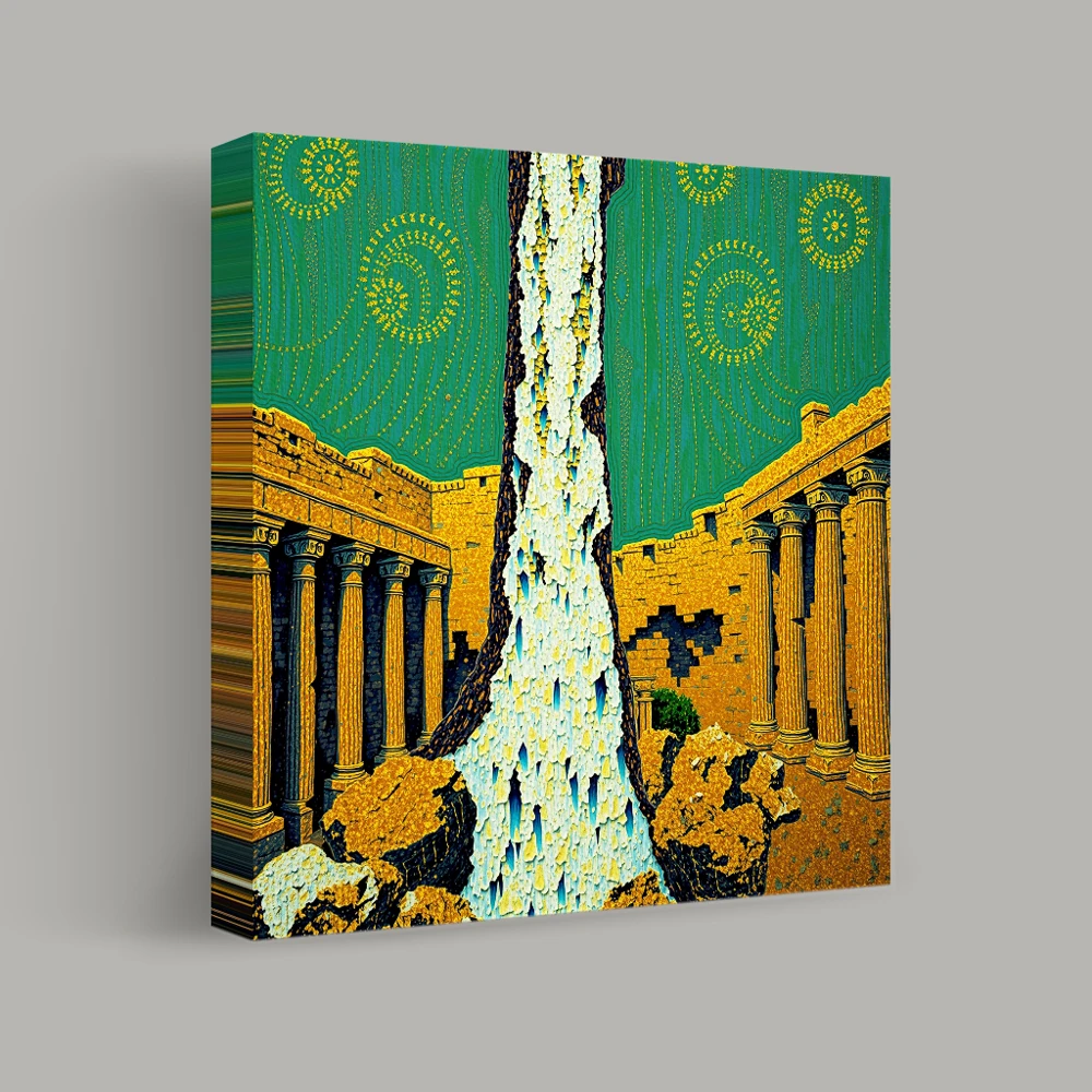 Cascade of the Ancient Ruins — canvas