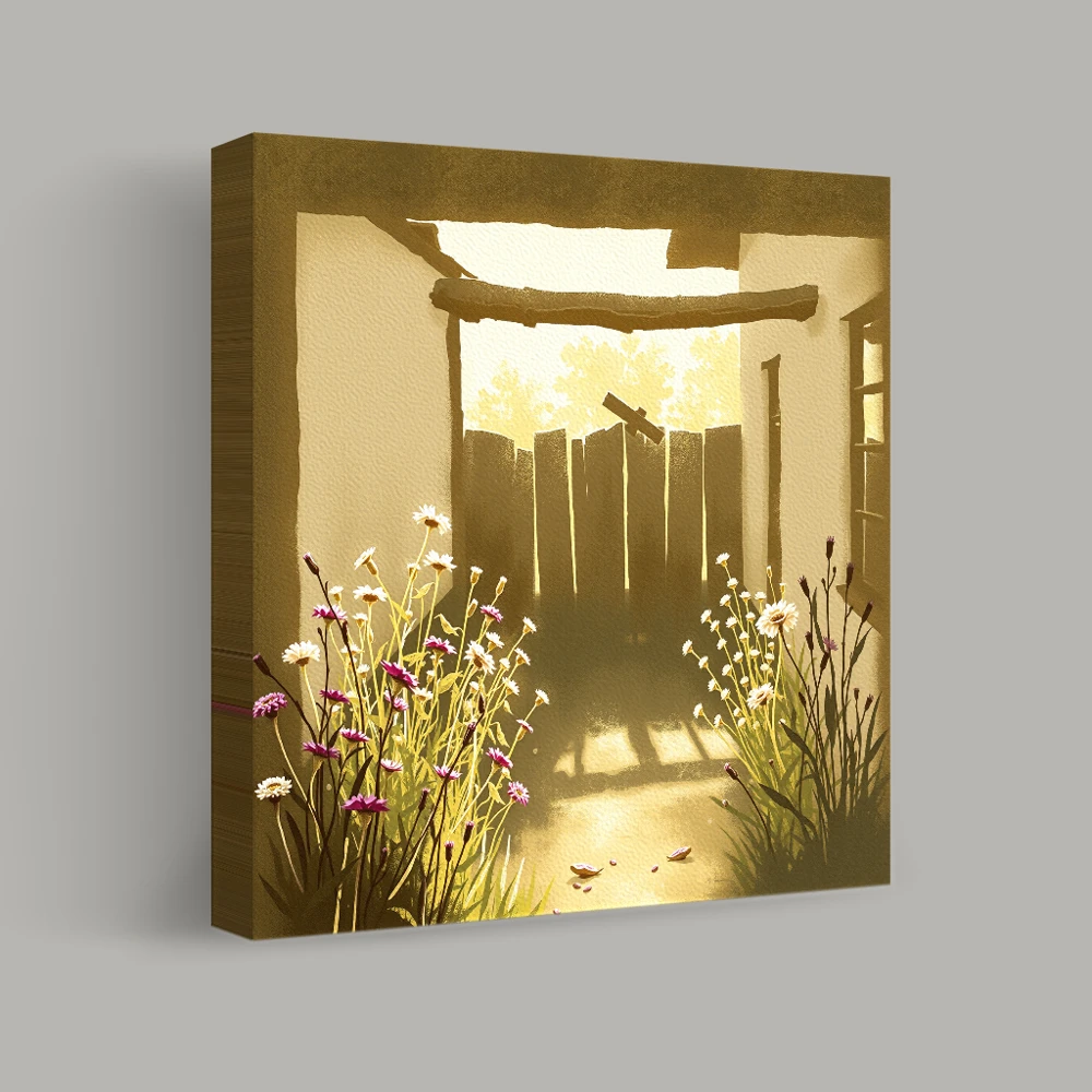 Sunshine Beyond the Gate — canvas