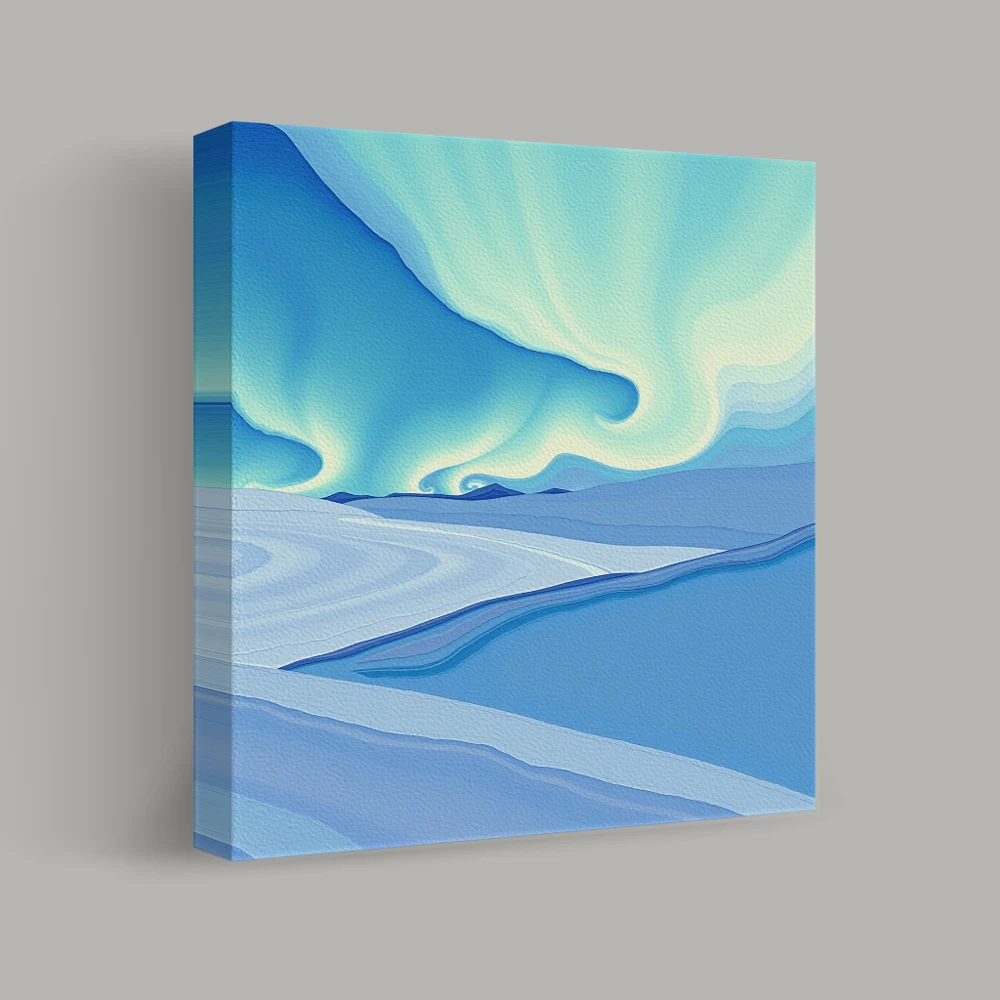 Danse des aurores boréales — canvas