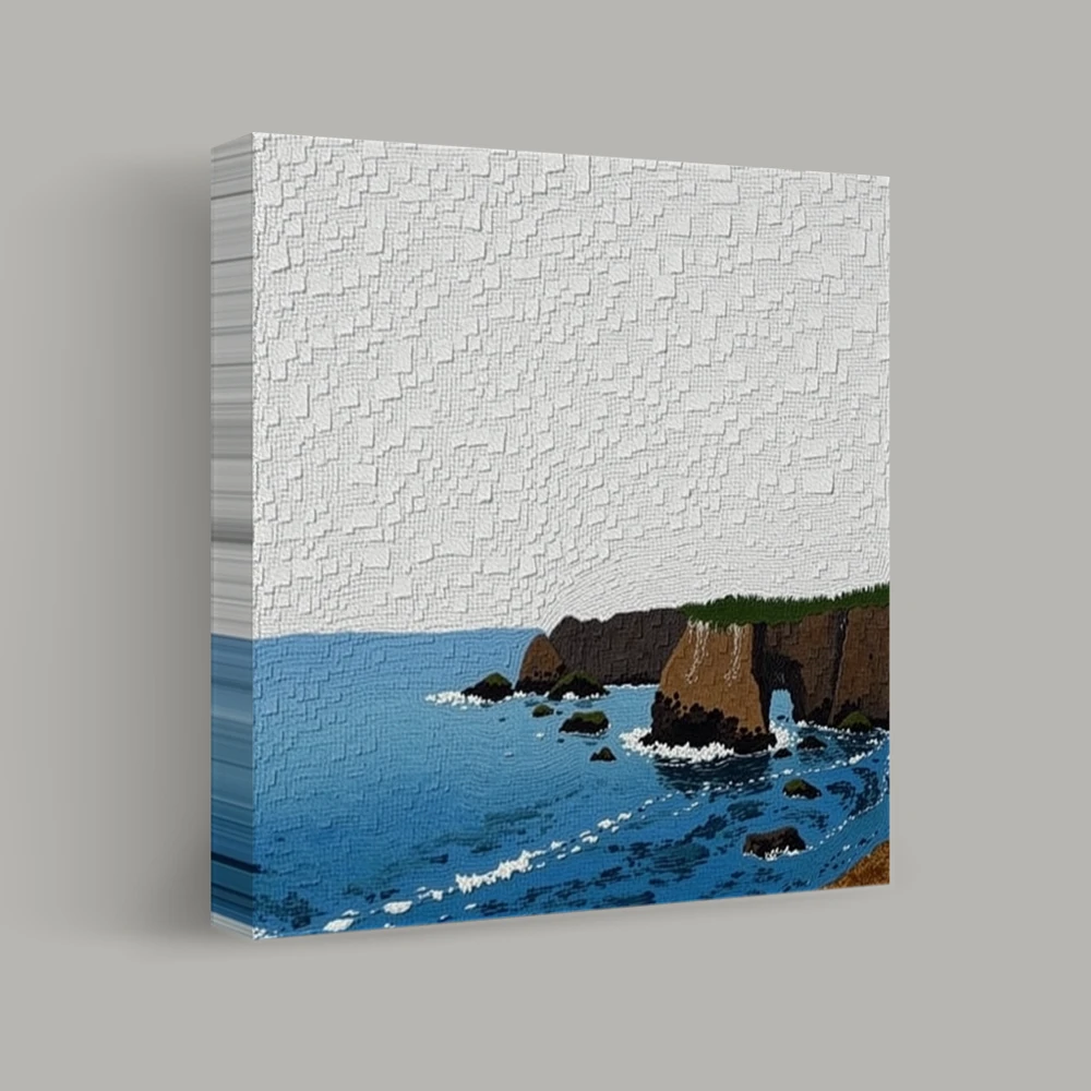 Coastal Mosaic Vista — canvas