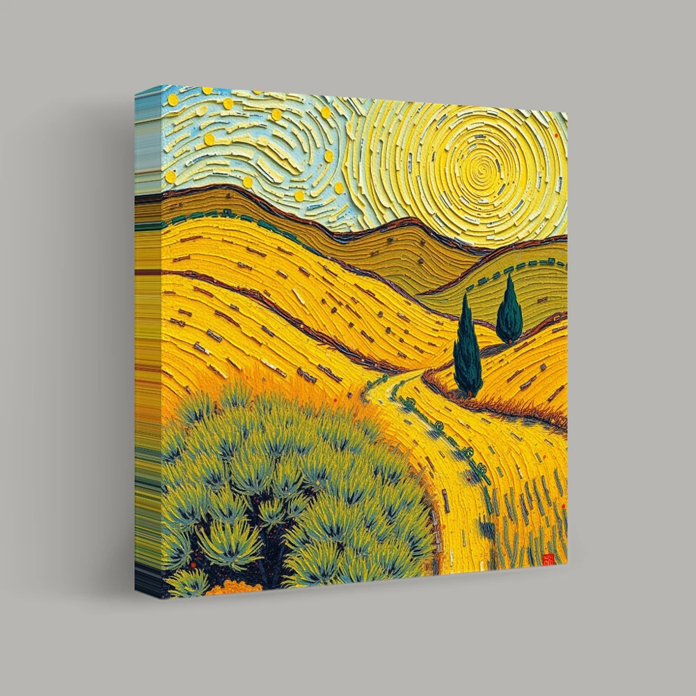 Whirling Fields of Gold — canvas