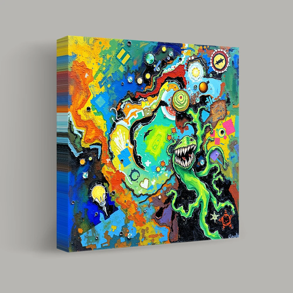 Chaos in Cosmic Colors — canvas