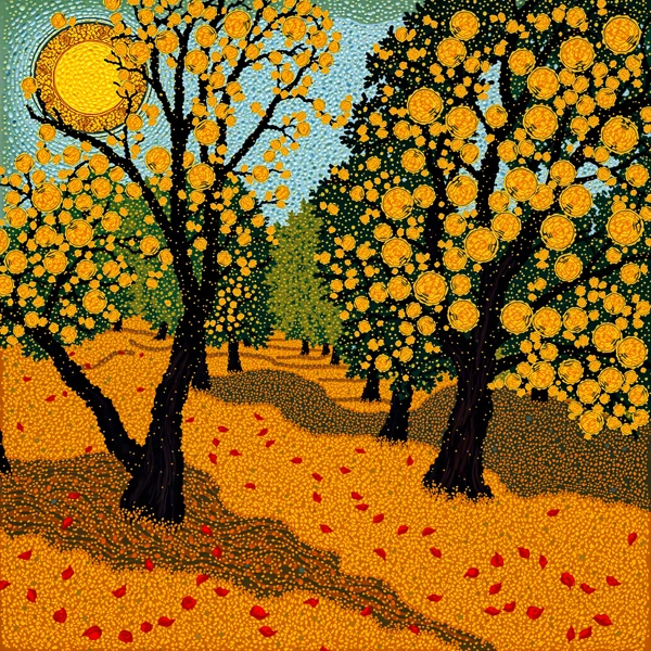 Golden Afternoon in the Orchard
